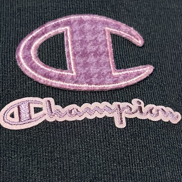 Champion Women’s Large Black and Purple Crewneck Sweatshirt - Picture 2 of 3